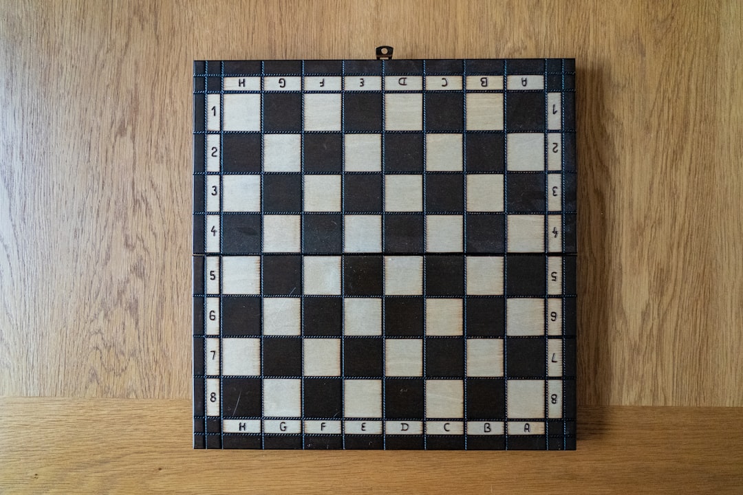 Black and white chess board