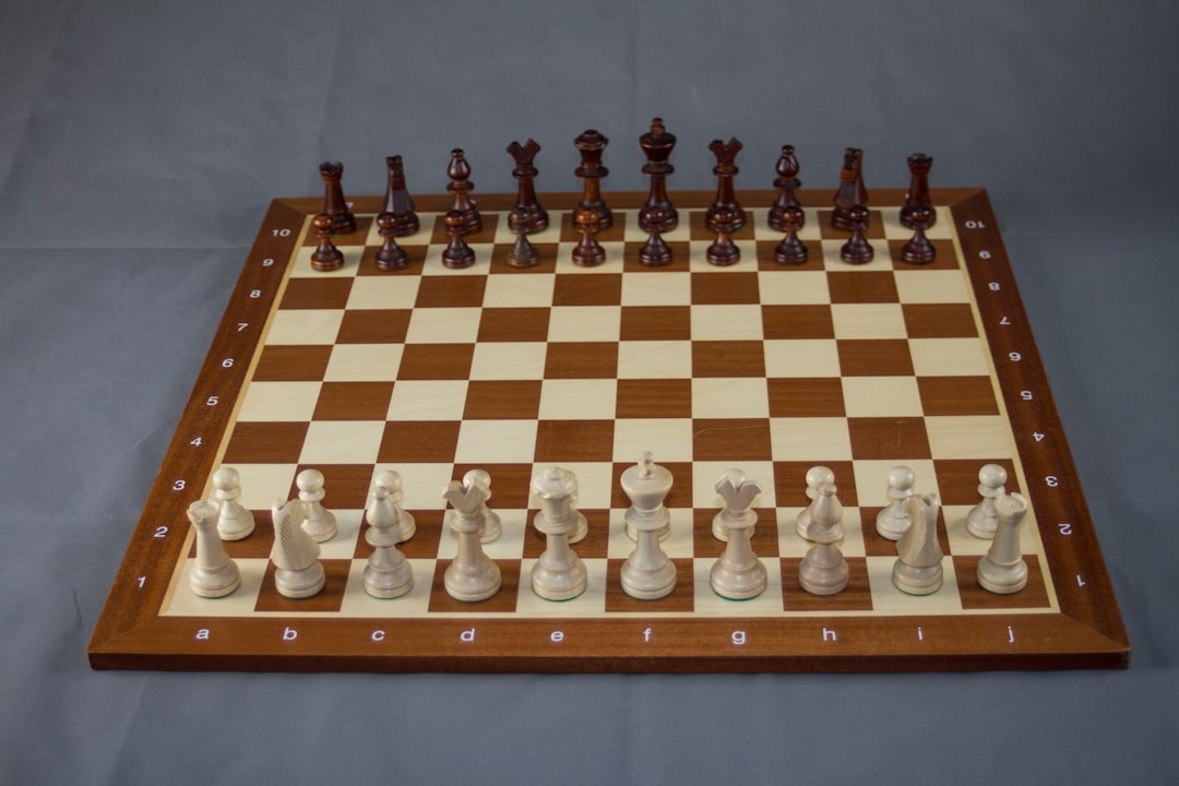 Chess pieces on chess board