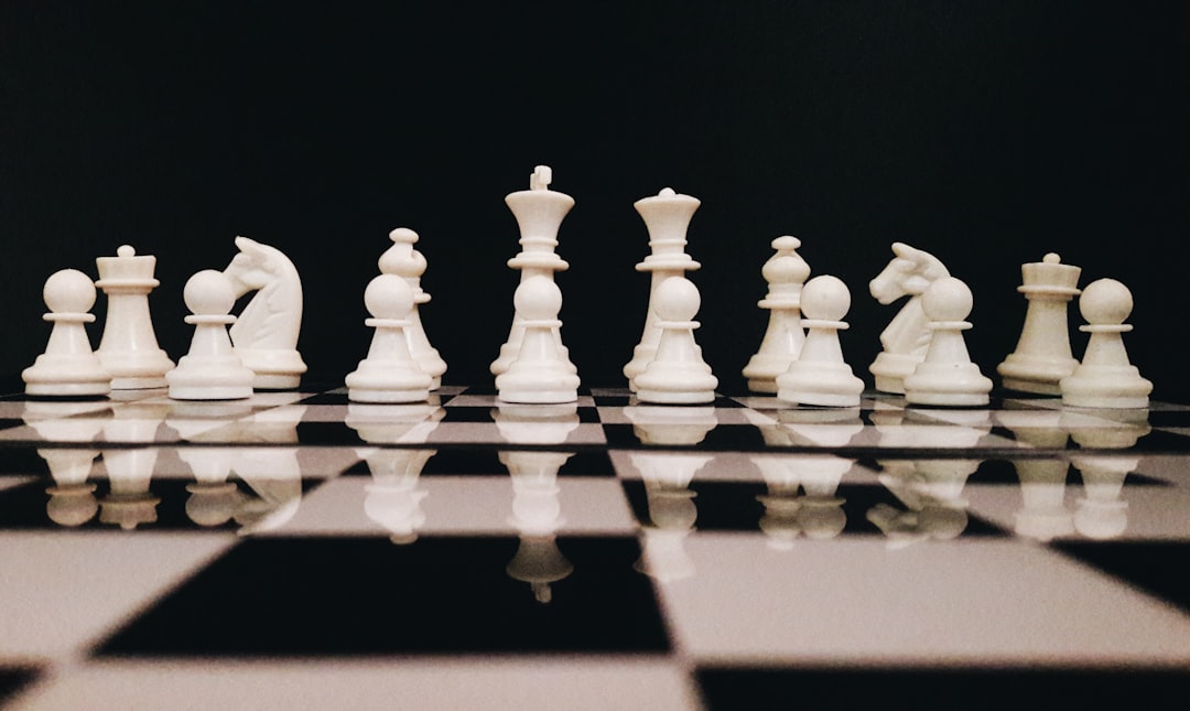 White chess game set