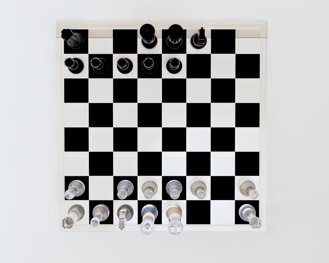 A black and white checkered board with buttons on it