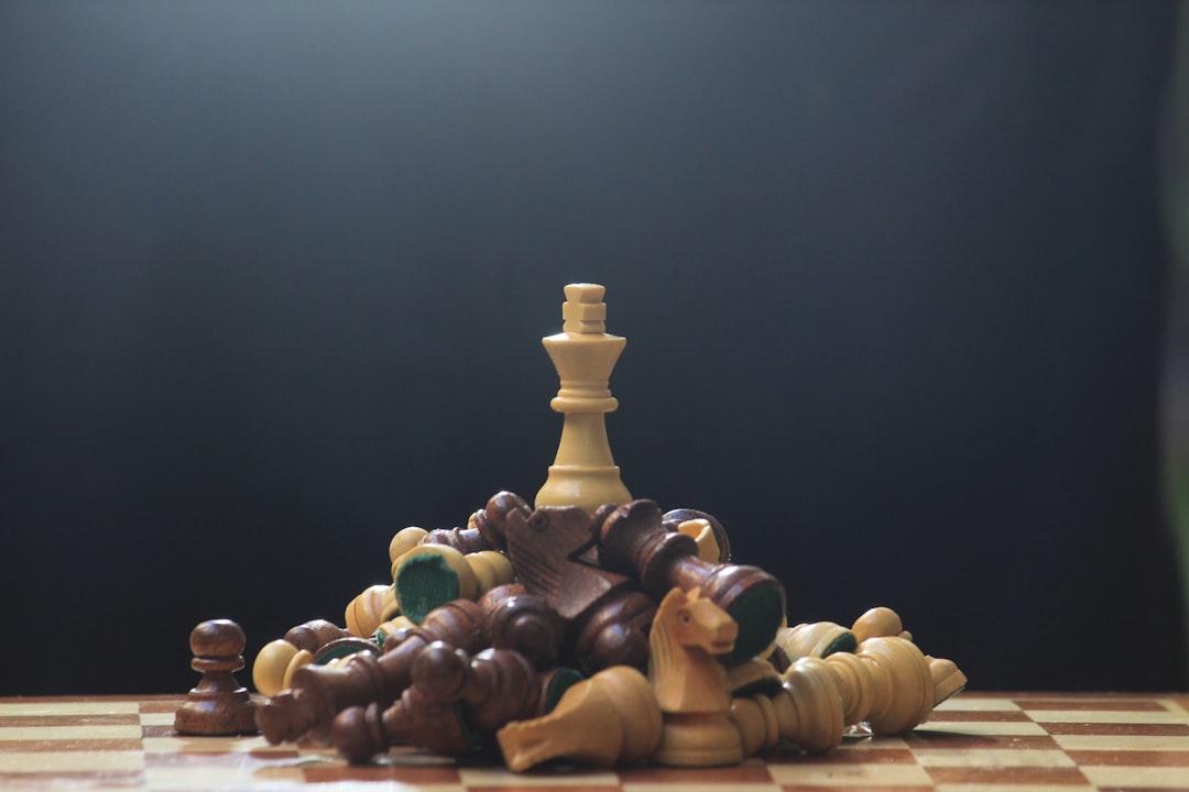 Échecs — A chess board with pieces of chess on it