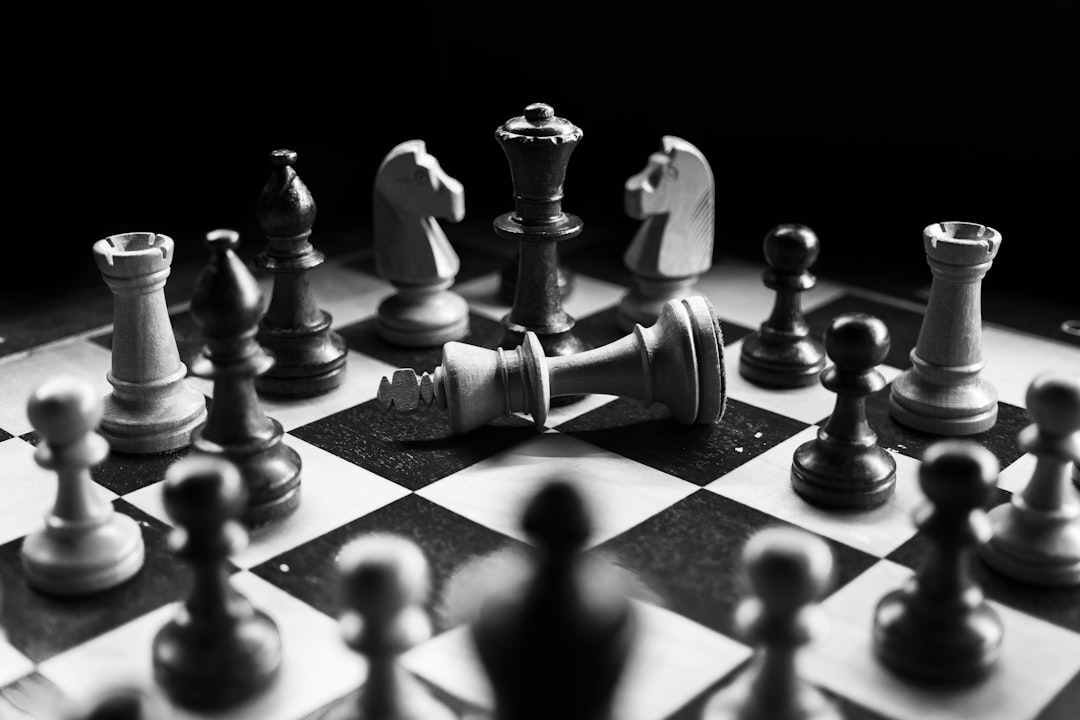 Chess pieces on board
